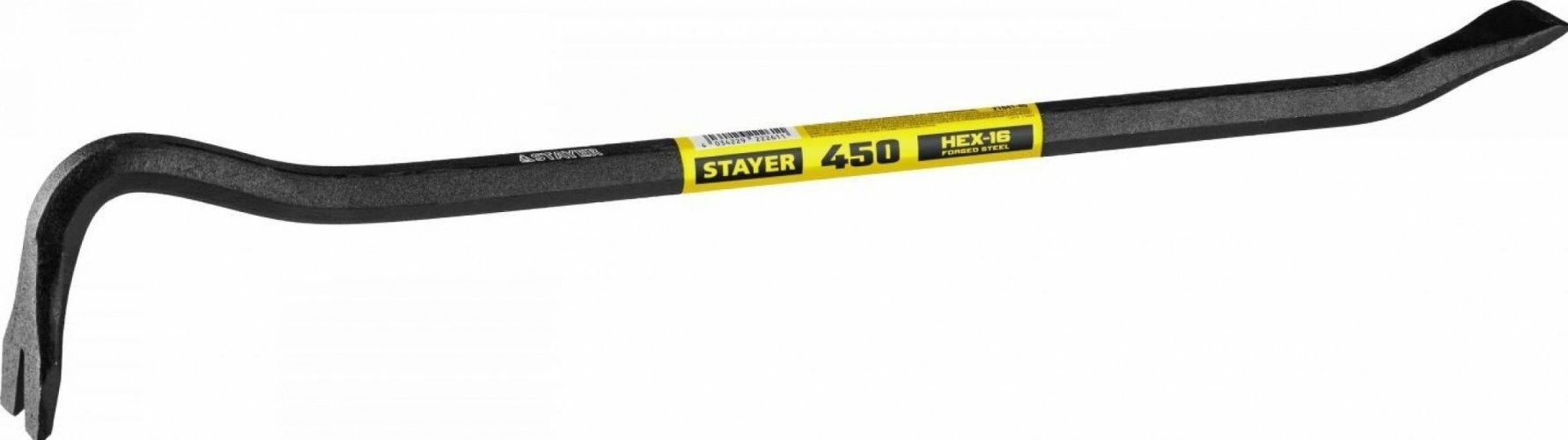 Лом-гвоздодер STAYER MASTER 450мм, 16 мм, шестиграннный, 21641-45