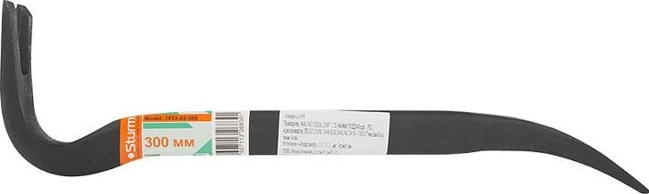 Лом-гвоздодер Sturm 1013-02-300 усиленный, противоскол. покрыт, закал.сталь 300мм - изображение 3