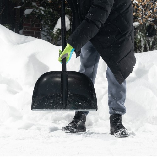 Лопата для уборки снега PALISAD 614957 пластиковая, 385х410х1350 мм, алюминиевый черенок - изображение 3