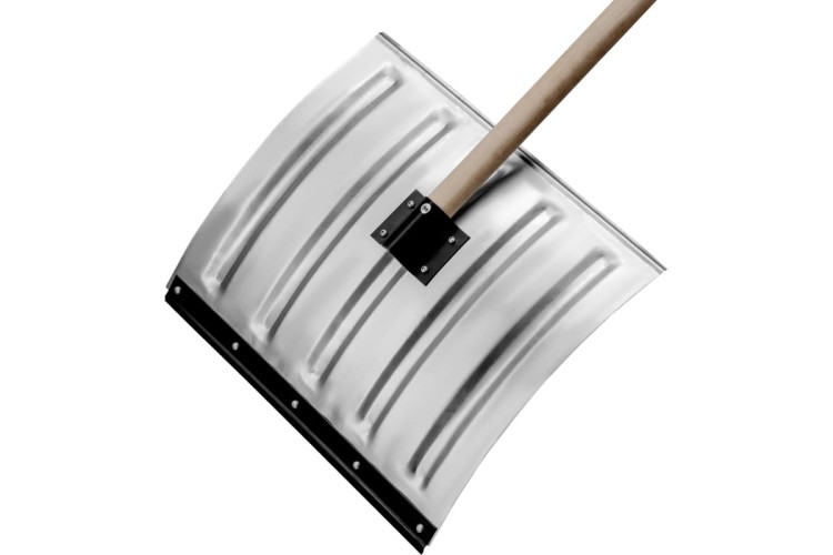 Лопата для уборки снега СИБРТЕХ 61680 стальная, деревянный черенок - изображение 3