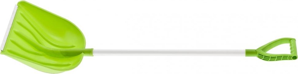 Лопата для уборки снега СИБРТЕХ пластиковая алюминиевый черенок 61492 61492