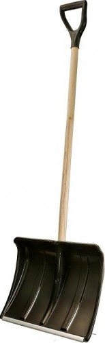 Лопата для уборки снега СОЮЗ 3010-15-19С дер. чер v-обр ал планка 51*45 см