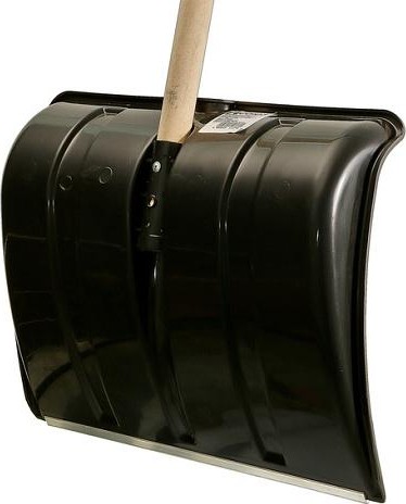 Лопата для уборки снега СОЮЗ 3010-15-19С дер. чер v-обр ал планка 51*45 см - изображение 5