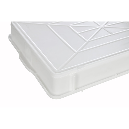 Лоток для теста 650х430х80 мм без крышки белый ПП - изображение 5