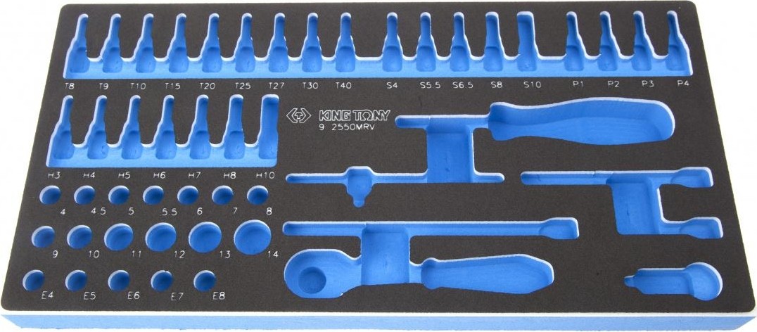 Ложемент для торцевых головок KING TONY для набора 2550mrv 859255032B
