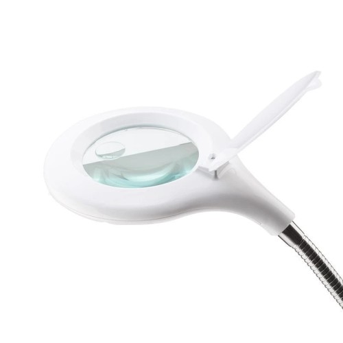 Лупа настольная REXANT 31-0244 3D+12D с подсветкой 60 LED, прищепка, ø100мм белая - изображение 5