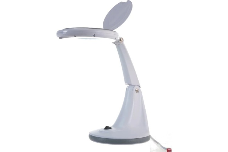 Лупа настольная REXANT 31-0245 3D с подсветкой 30 SMD LED, ø100мм, белая - изображение 4