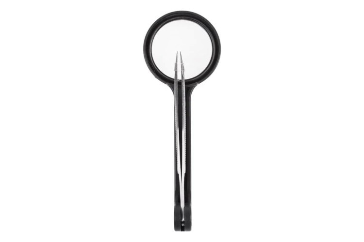 Лупа REXANT 12-0411 ручная, увеличение 8х, ø24мм, с пинцетом