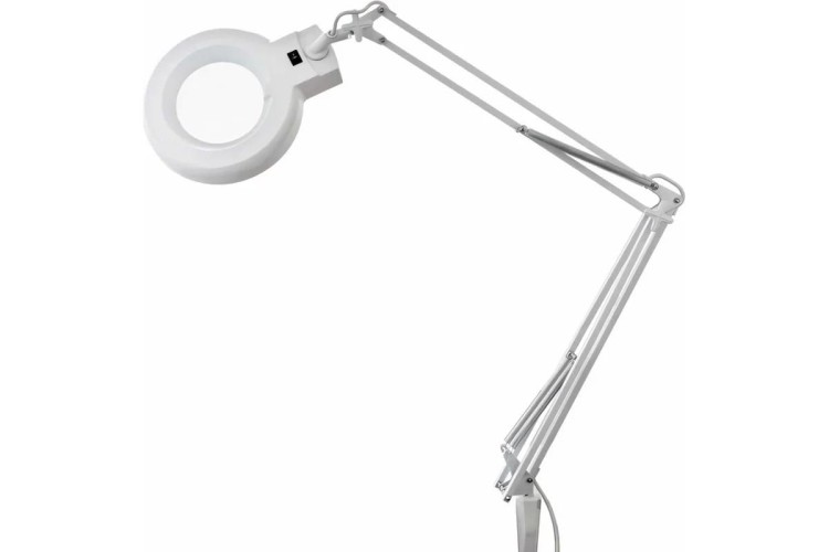 Лупа REXANT 31-0011 на струбцине круглая 5D с подсветкой, ø127мм