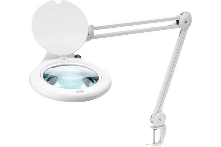 Лупа REXANT 31-0503 на струбцине круглая 5D с подсв. 84SMD LED, ø178мм - изображение 2