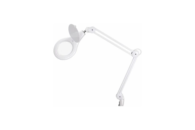Лупа REXANT 31-0503 на струбцине круглая 5D с подсв. 84SMD LED, ø178мм