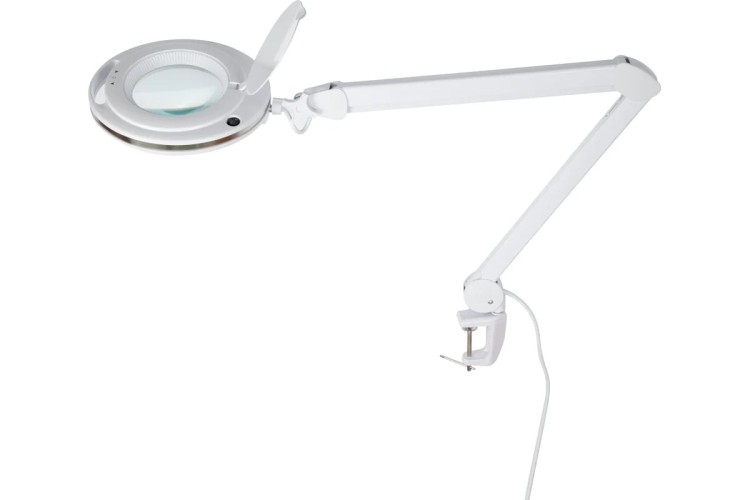 Лупа REXANT 31-0531 на струбцине круглая 3D с подсветкой 60 SMD LED