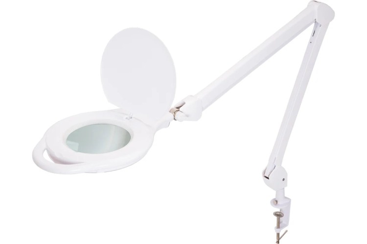Лупа REXANT 31-0535 на струбцине круглая 5D с подсветкой 96 SMD LED
