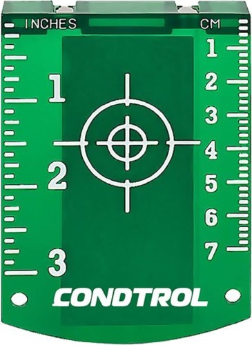 Магнитная мишень для лазерного нивелира CONDTROL зеленая 1-7-110