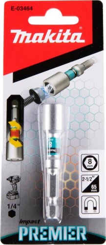 Магнитная насадка MAKITA E-03464 торцовая головка impact premier 8х65 - изображение 2