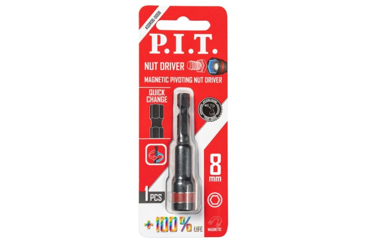 Магнитная насадка P.I.T. с торцевой головкой магнитная 65x8 мм ASDR06-0008 - изображение 3