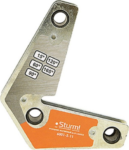 Магнитный угольник Sturm 6001-5-11 углы 15°, 60°, 90°, 120°, 165° - изображение 2