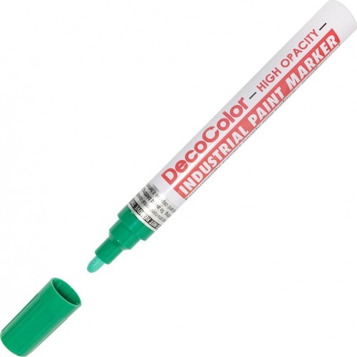 Маркер Marvy Uchida Deco Color Industrial цвет зеленый, металлический корпус MAR728/4