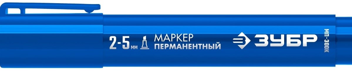 Маркер перманентный ЗУБР МП-300К 2-5 мм, клиновидный, синий  06323-7 - изображение 2
