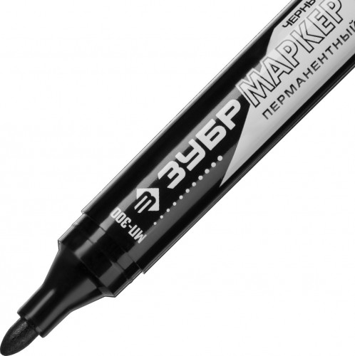 Маркер строительный перманентный ЗУБР МП-300 черный заостренный наконечник 06322-2 - изображение 3