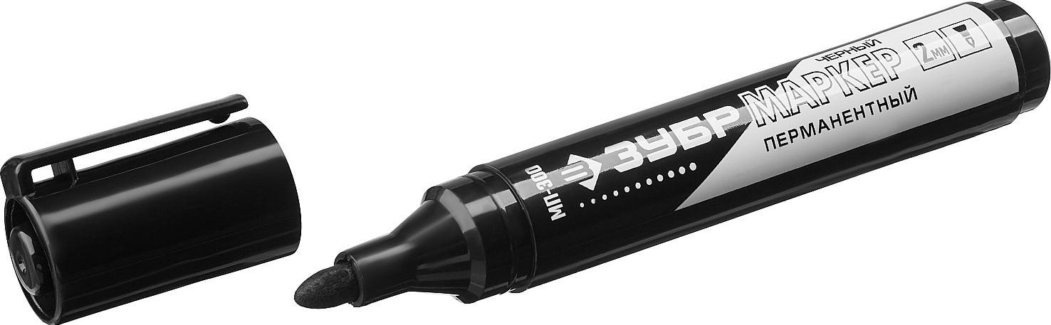 Маркер строительный перманентный ЗУБР МП-300 черный заостренный наконечник 06322-2 - изображение 4