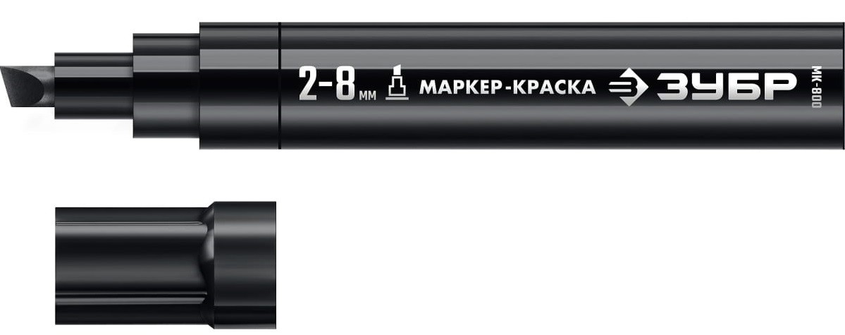 Маркер ЗУБР 06327-2 МК-800 2-8 мм, клиновидный, черный, экстрабольшой