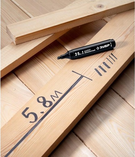 Маркер ЗУБР ПРОФЕССИОНАЛ мп-300к черный, 2-5 мм клиновидный перманентный с  06323-2 - изображение 2