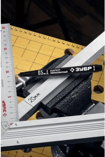Маркер ЗУБР ПРОФЕССИОНАЛ мп-50 черный, 0.5 мм экстра тонкий перманентный 06321-2 - изображение 3