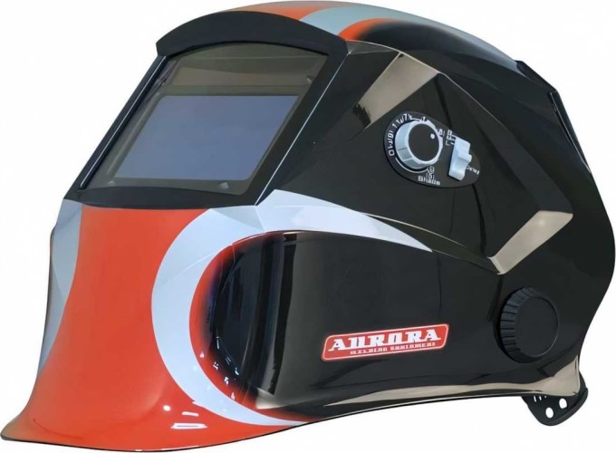 Маска сварщика AURORA SUN7 Красно-черная 10623 - изображение 2