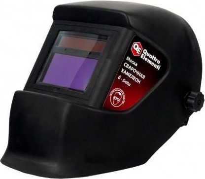 Маска сварщика QUATTRO ELEMENTI DELTA "Хамелеон" (видимая обл. 98x35 mm, din 11 без регулировки) 037-435