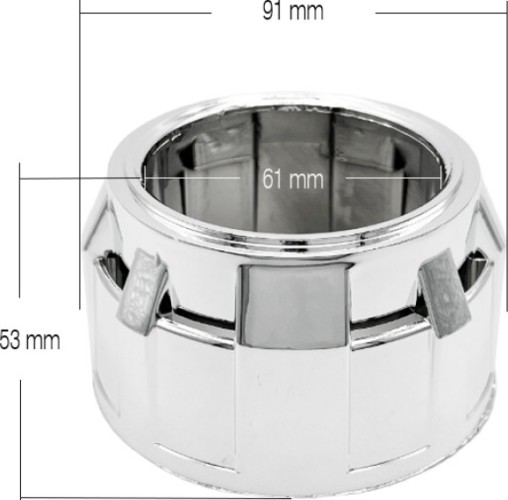 Маски MTF LIGHT №25 для Bi-LED линз 2,5", хром, 2шт. MK25C - изображение 2