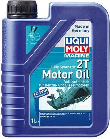 Масло для 2-тактных лодочных моторов LIQUI MOLY Marine Fully Synthetic 2T Motor Oil 1 л 25021 синт. 25021