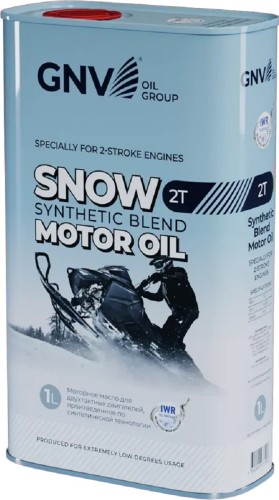 Масло для 2-тактных снегоходов GNV Snow 2T 1 л, синтетическое (металл. канистра) GS2T0013114101654200001