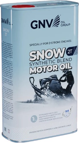 Масло для 2-тактных снегоходов GNV Snow 2T 1 л, синтетическое (металл. канистра) GS2T0013114101654200001 - изображение 3
