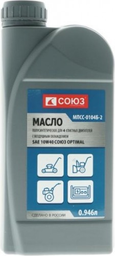 Масло для 4-тактных бензиновых двигателей СОЮЗ SAE 10W40 0,946 л полусинтетическое МПСС-0104Б-2