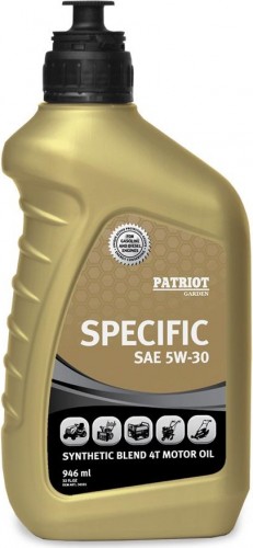 Масло для 4-тактных бензиновых двигателей PATRIOT SAE 5W30 SPECIFIC HIGH-TECH полусинт 0,946 л 850030595
