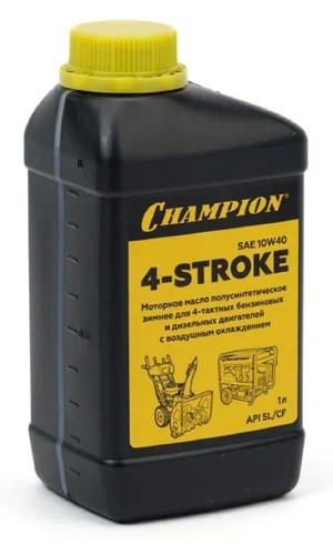 Масло для 4-тактных бензиновых двигателей CHAMPION SAE-10W40 1 л полусинтетическое 952853