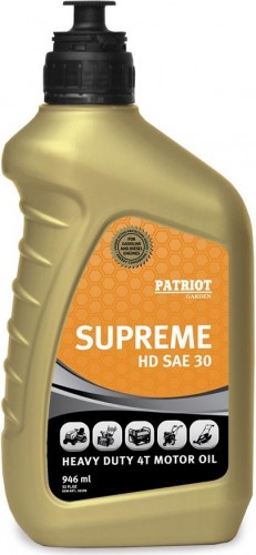 Масло для 4-тактных бензиновых двигателей PATRIOT SAE 30 SUPREME HD 0,946 л 850030598