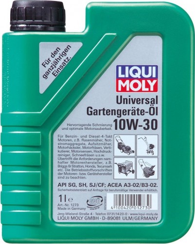 Масло для 4-тактных бензиновых двигателей LIQUI MOLY SAE 10W30 U-Gartengerate-Oil 1 л 8037/1273 8037/1273