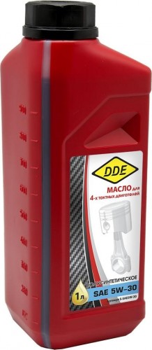Масло для 4-тактных двигателей DDE SAE 5W30 1 л полусинтетическое S-SAE5W-30