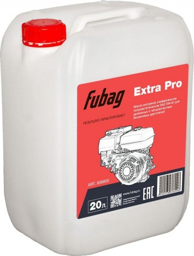 Масло для 4-тактных двигателей FUBAG Extra Pro SL/CF SAE 5W40 20 л полусинтетическое 838800