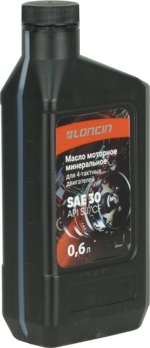 Масло для 4-тактных двигателей LONCIN 4Т SAE 30 API SJ/CF 0,6 л минеральное 00-00156961 - изображение 2