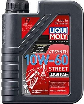 Масло для мотоциклов LIQUI MOLY SAE 10W60 Motorbike 4T Synth Street Race 1 л 1525 синтетическое 1525
