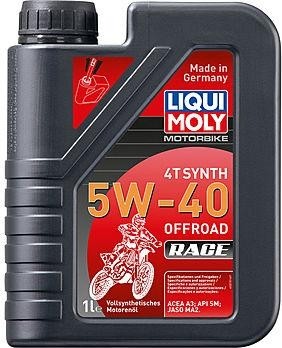 Масло для мотоциклов LIQUI MOLY SAE  5W40 Motorbike 4T Synth Offroad Rac 1 л 3018 синтетическое 3018