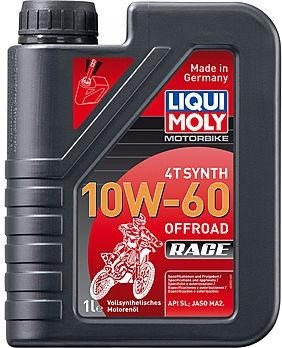 Масло для мотоциклов LIQUI MOLY SAE 10W60 Motorbike 4T Synth Offroad Race 1 л 3053 синтетическое 3053
