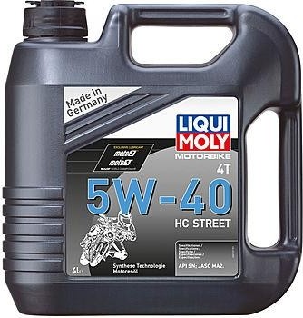 Масло для мотоциклов LIQUI MOLY SAE  5W40 Motorbike 4T HC Street  4 л 20751 синтетическое 20751