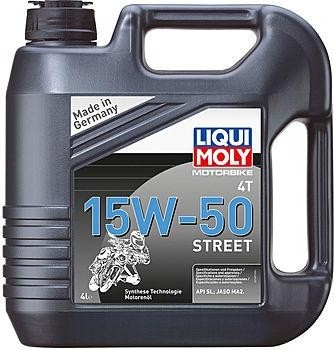 Масло для мотоциклов LIQUI MOLY SAE 15W50 Motorbike 4T Street   4 л 1689 синтетическое 1689