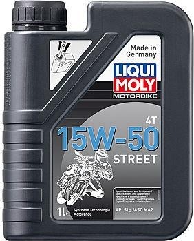 Масло для мотоциклов LIQUI MOLY SAE 15W50 Motorbike 4T Street   1 л 2555 синтетическое 2555