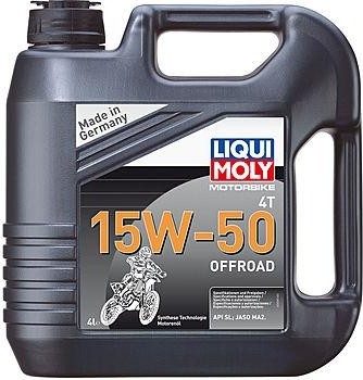 Масло для мотоциклов LIQUI MOLY SAE 15W50 Motorbike 4T Offroad 4 л 3058 синтетическое 3058