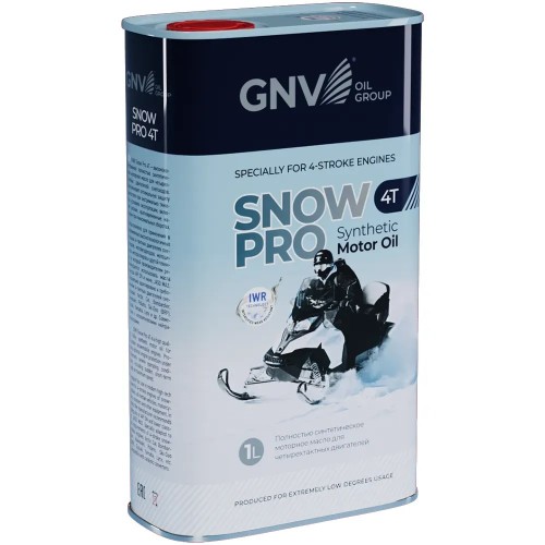 Масло для снегоходов GNV SNOW PRO 4T 1 л, синтетическое (металл. канистра) GSP4T121116201654040001 - изображение 3